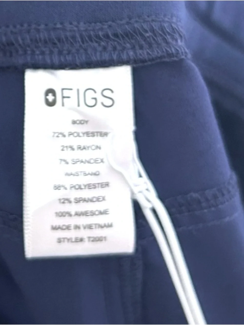 FIGS Axim 2.0 Cargo Scrub Medical Work Pants Navy Solid Men's Size Large